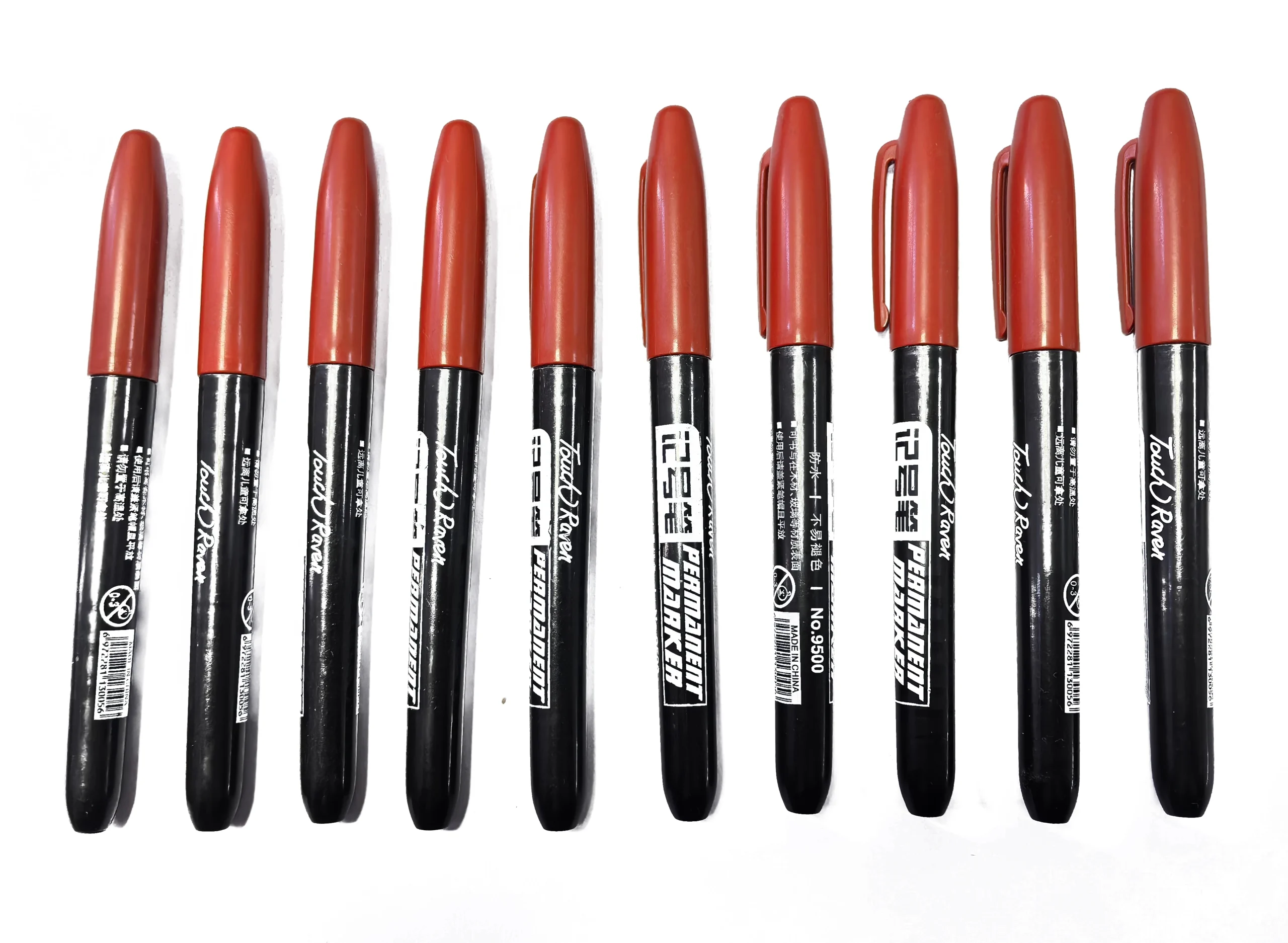 6 PCS Permanent Marker Pen Manga Drawing Markers Black Blue Red Waterproof Ink Sketch Pens Stationery Art School Supplies