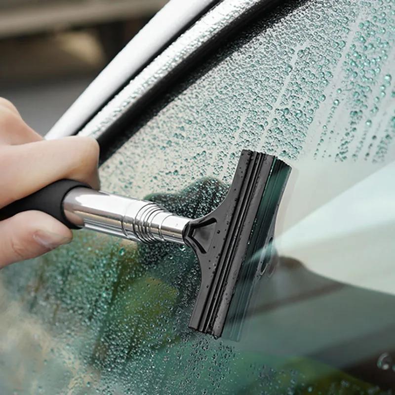 Car Rearview Mirror Wiper Cleaning Tool Auto Glass Mist Cleaner Scraper Car Accessories Handle Telescopic Window Cleaning Brush – Bild 4