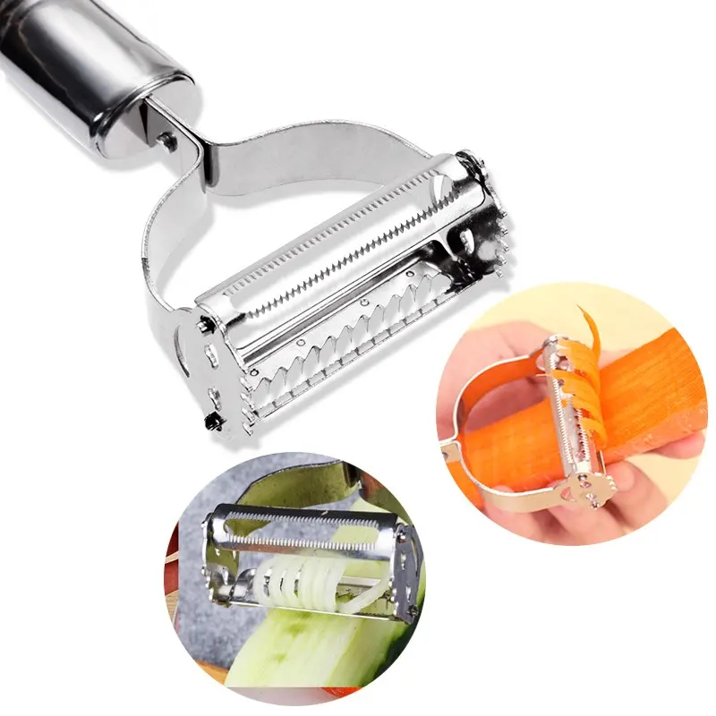 High Quality Stainless Steel Potato Cucumber Carrot Grater Julienne Peeler Vegetables Fruit Peeler Vegetable Slicer – Bild 6